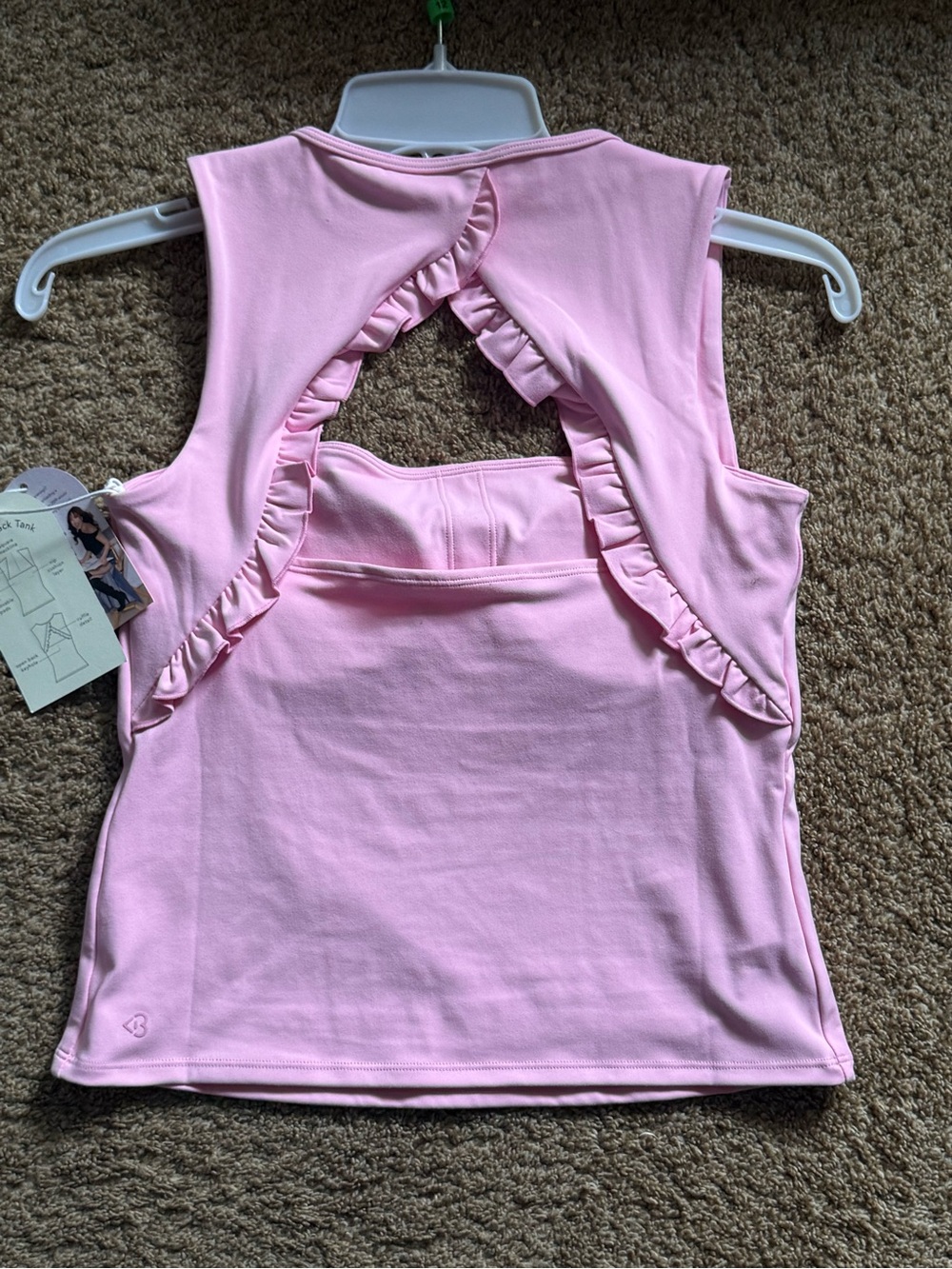 Blogilates Womens Ruffle Back Tank Top - Picture 7 of 9